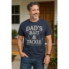 Mens Funny T Shirts Dads Bait And Tackle Sarcastic Fathers Day Graphic Novelty Fishing Tee For Men - Crazy Dog Men's T Shirt - 3 of 4