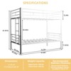 Bellemave Twin Over Twin Metal Bunk Bed for Kids, Sturdy Steel Frame with Ladder & Guardrails, Convertible Into 2 Beds, No Box Spring Needed - 2 of 4