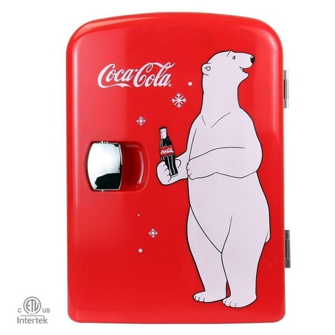 Coca-Cola Polar Bear 0.14-cu ft Standard-depth Freestanding Mini Fridge  (Red, White) in the Mini Fridges department at