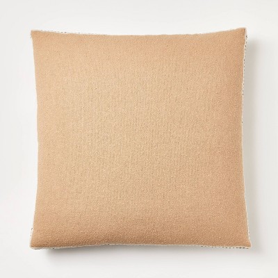 Oversized Reversible Linen Square Throw Pillow with Frayed Edges Blue -  Threshold™ designed with Studio McGee