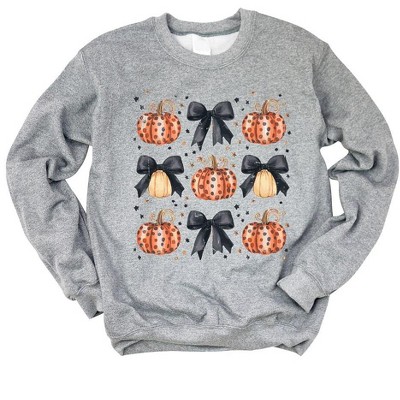 Sequin Harvest Bow Pumpkin Baggy Sweatshirt main image 0
