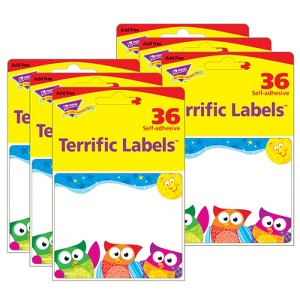 TREND Owl-Stars! Terrific Name Tag/Labels, 36 Per Pack, 6 Packs - 1 of 3