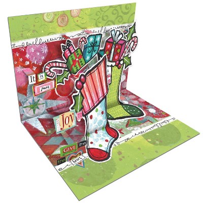 8ct Happy Christmas Pop-Up Boxed Cards