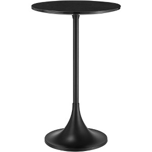 Studio 55D Studio 55 Mesita 24" End Table Black Marble Top with Black Finish Base - 1 of 4