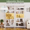 Bekrvio 67”H 3-Side Glass Display Cabinet With Lights,5-Layer Storage with Double Doors and Metal Frame for Collectibles, Ideal for Small Spaces - 2 of 4