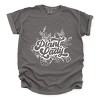 Simply Sage Market Plant Lady Cursive Garment Dyed Tee - 2XL - Pepper - 3 of 4
