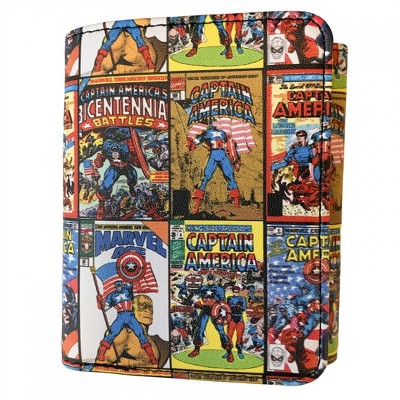 Adult Captain America Greatest Comic Covers Trifold Wallet