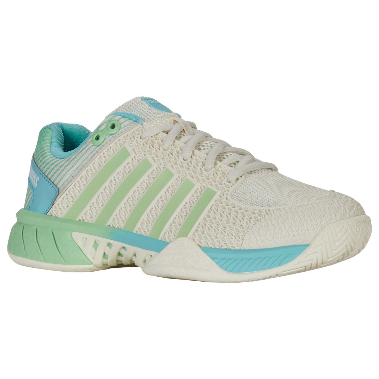 Женские кроссовки K-Swiss Express Light Pickleball Shoe (Egret/Patina Green), цвет: Зелёный — фото 2