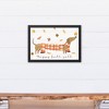 Creative Products Plaid Scarf Weenie Dog Wrap 19.73 x 13.73 Black Framed Canvas - 4 of 4