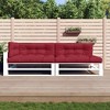 vidaXL 5pcs Outdoor Pallet Cushions -  Red Fabric, Hollow Fiber Filled, Weather Resistant, Comfortable and Durable - 2 of 4