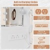 TackView Vanity Desk with Mirror,  Lights and Power Outlet ,Makeup Vanity Table with 11 Drawers for Bedroom ,white - 2 of 4