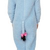 Seven Times Six Disney Winnie The Pooh Adult Eeyore Fleece Cosplay Costume Union Suit Pajama Blue - 4 of 4