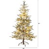 HomeStock  6ft PreLit Flocked Full Classic Fir Artificial Christmas Tree with 150 Warm White lights with Ice, X-Mas Tree - 2 of 4