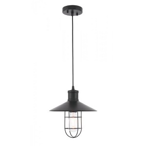 Elegant Lighting Flaneur 1 light Black Pendant - 1 of 4