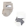 Hudson Baby Unisex Cotton Rich Newborn and Terry Socks, Taupe Sheep - 3 of 4