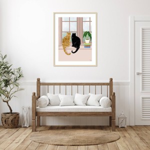 Amanti Art Window Cats by Tara Royle Framed Wall Art Print - 1 of 4