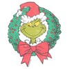 Womens The Grinch Mean One Christmas Wreath T Shirt - 2 of 3