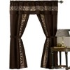 Kate Aurora Complete 5 Pc Window in a Bag Embroidered Floral Country Flax Sheer Curtain & Valance Set - 2 of 3