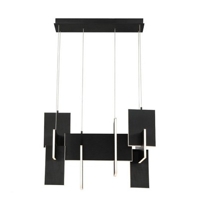 Coburg Slim Edge-Lit LED 93W Chandelier in Aluminum Bronze