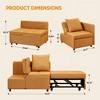 Ainfox 3 in 1 Folding Sofa Bed, Chaise Lounge With A Detachable Back Rest, for Modern Living Room sofa  chaise - 2 of 4