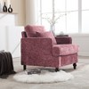 Lyngins Modern Accent Chair Lounge Chair for Living Room, Tufted  Club Chair, Chenille Fabric Armchair, Solid Wood Frame, Easy Clean Sofa Chair - 4 of 4