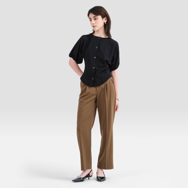 Blusa de Manga Corta con Botones y Hombros Abullonados para Mujer - A New Day™ 3