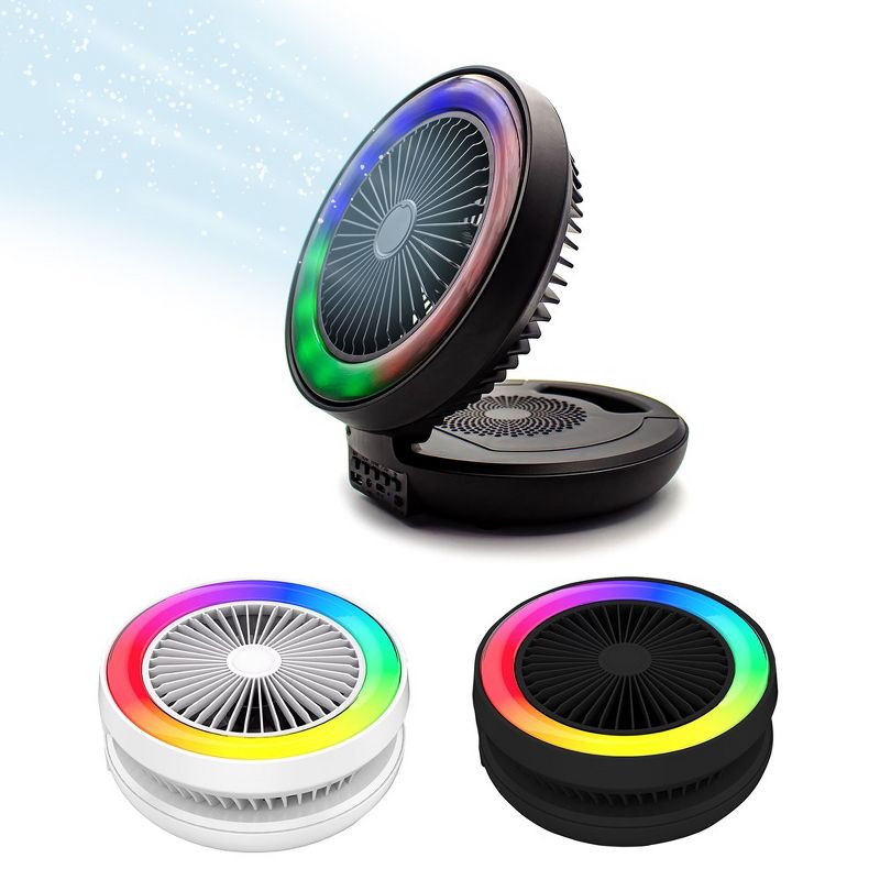 ZTECH Mini Music Player System with Fan, Portable Super Bass Speaker with LED Light, 5 of 7