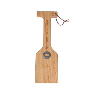 NFL Miami Dolphins Hardwood BBQ Grill Scraper with Bottle Opener - Brown - 1 of 4