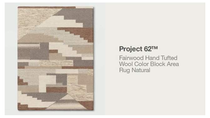 Fairwood Hand Tufted Wool Color Block Area Rug Natural - Project 62™, 2 of 10, play video