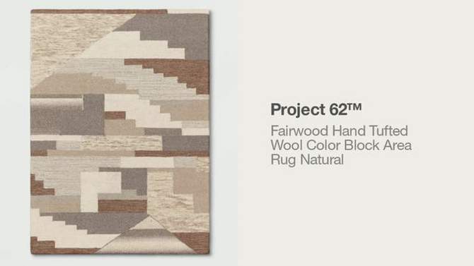 Fairwood Hand Tufted Wool Color Block Area Rug Natural - Project 62™, 2 of 10, play video