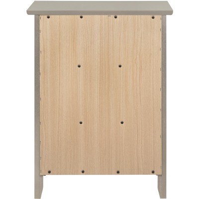 Modern Minimalist Silver Champagne 3-Drawer Nightstand