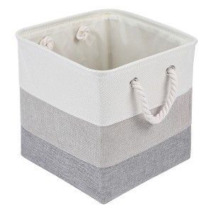 REGALWOVEN Cotton Collapsible With Handles Storage Open Storage Bins 3 Pcs - 1 of 4