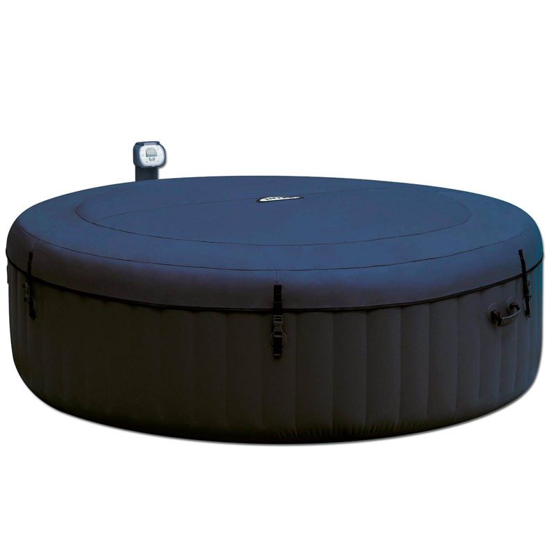 Intex 28409E PureSpa 85" x 28" 6 Person Inflatable Portable Round Hot Tub Spa with Bubble Jets, No Slip Spa Seat, Headrest, Cup Holder, and Drink Tray, 3 of 7