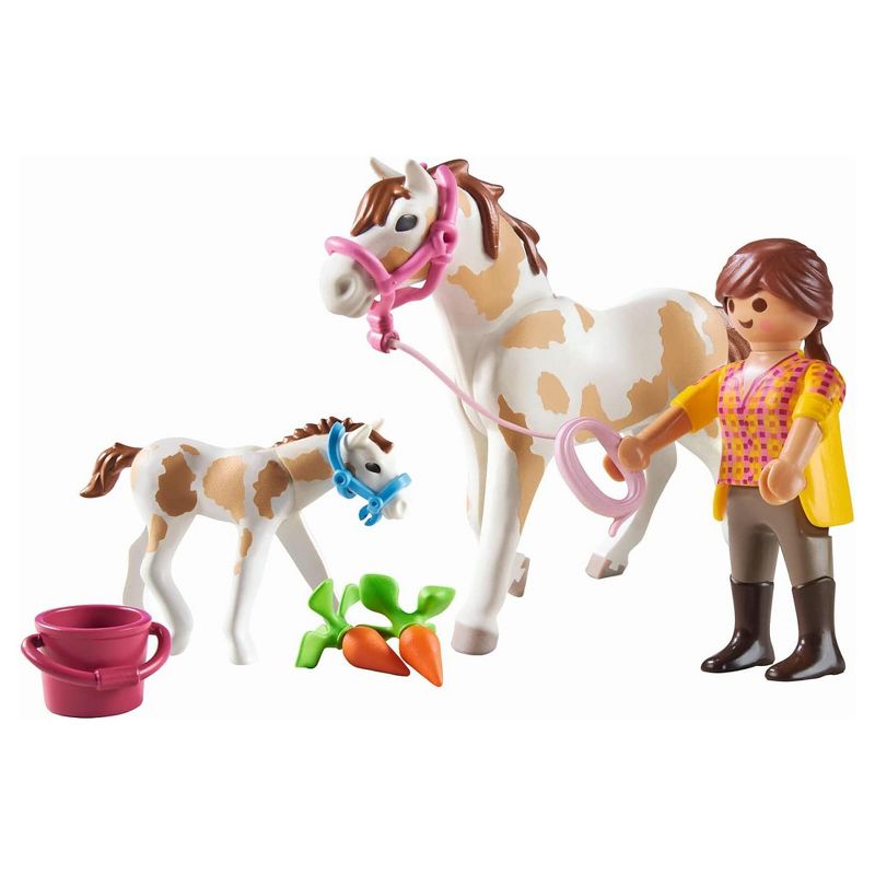 Playmobil 71243 Country Horse with Foal Building Set, 1 of 6