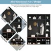 TIRAMISUBEST Farmhouse Wooden Style Hall Tree- Black Entryway Organizer - 3 of 4