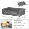 Akoasm Elevated Dog Couch & Sofa Bed With Removable Cushion For Medium Large Dogs & Cats-Dark Gray - 2 of 4