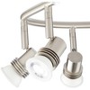Pro Track 5-Head LED Ceiling Track Light Fixture Kit GU10 Directional Silver Brushed Nickel Finish Metal Industrial Spiral Kitchen 15 3/4" Wide - 3 of 4
