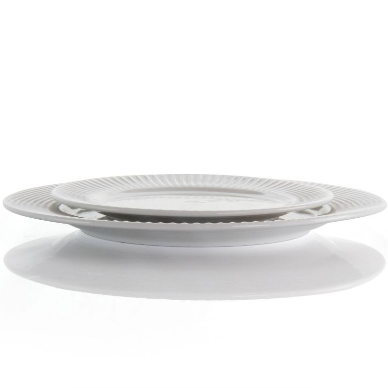 18pc Porcelain Elle Dinnerware Set White - Elama, 2 of 8