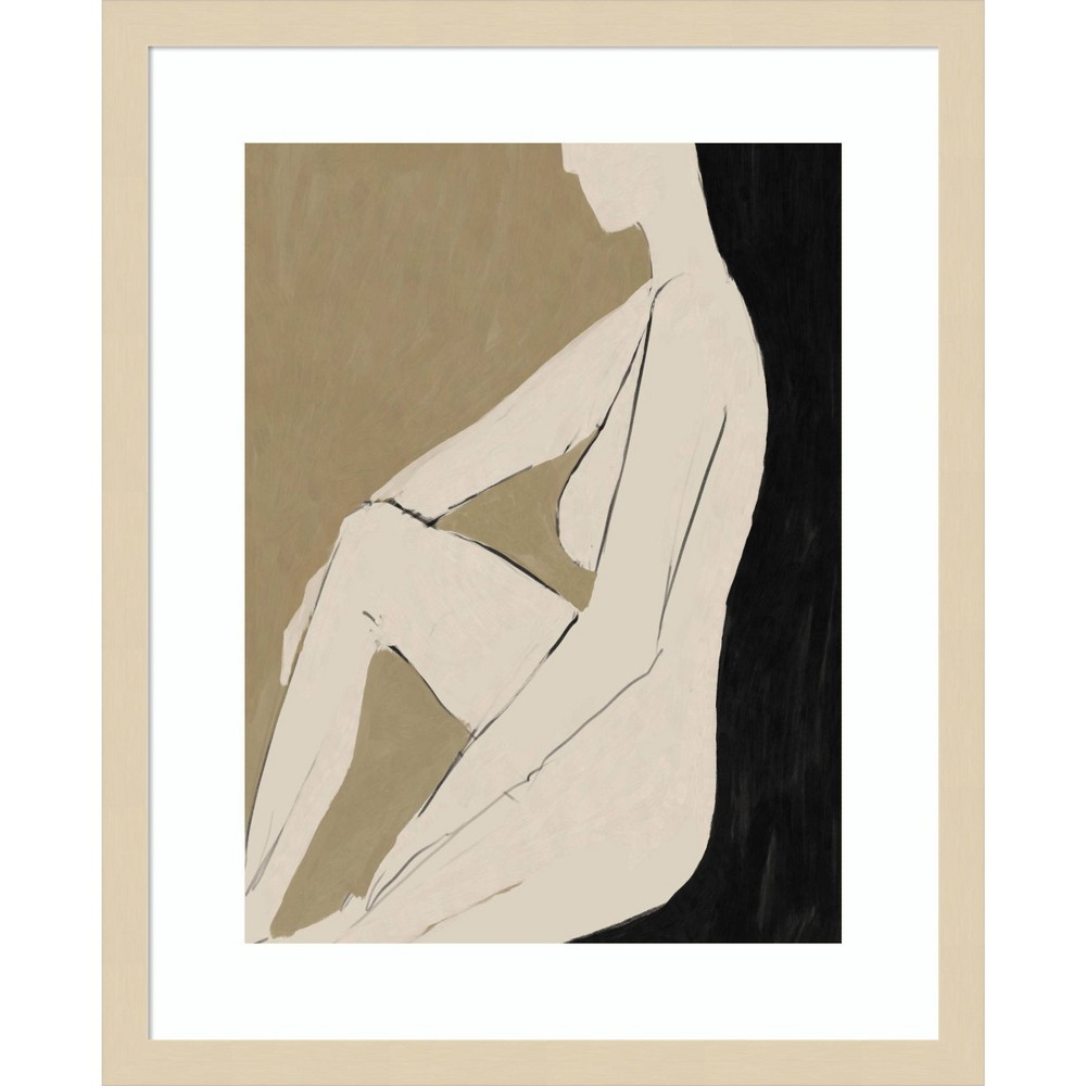 Photos - Other Decoration Amanti Art 17"x21" Chill by Dan Hobday: Modern Nude Giclee Print, Vertical Lithograph, Hardwood Frame