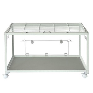 Metal Hamster Cage, Acrylic Sides with Wheels, Chew-proof, Stackable, Guinea Pig Cages Mice and Rat Habitat Openable Top 38x18.5x20 Inch - 1 of 4