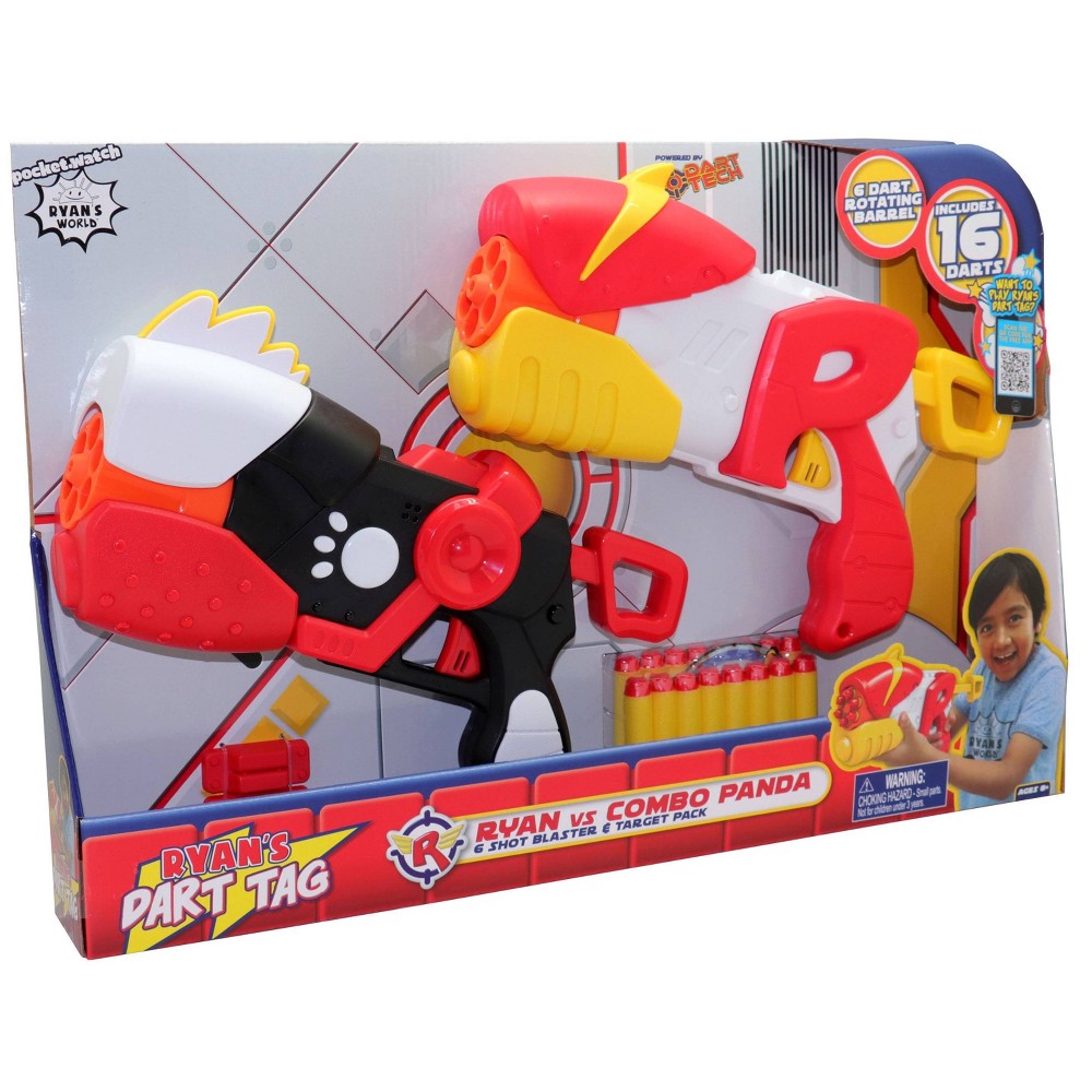 Ryan s World Dart Tag Ryan VS Combo Panda Blaster 2-Pack