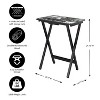 Evergreen Paris Cafe TV Trays with Stand, Set of 4 - 2 of 4
