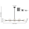 Rennnsan Delithra 18"W 8-Light Bubble Linear Glass Modern Dimmable Kitchen Island Pendant - 3 of 4