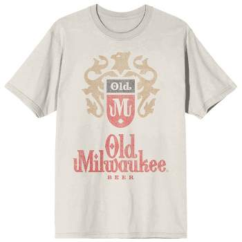 Pabst Blue Ribbon Old Milwaukee Shield Crew Neck Short Sleeve Pelican Unisex Adult T-shirt