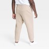 Men's Big Quilted Fleece Joggers - All in Motion™ Khaki 3XL - 2 of 2