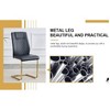 CAVINAS Modern Dining Chairs, Faux Leather Dining Room Chairs with Metal Legs and Padded Seat, Side Chair for Living Room - 3 of 4