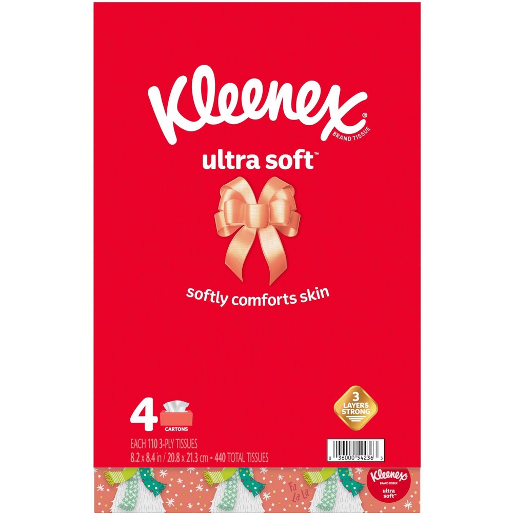 Kleenex Holiday Ultra Soft Facial Tissue - 4pk/110ct