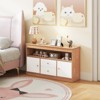 Tangkula Kids Bookshelf Toy Storage Organizer with Spacious Tabletop Wooden Display Storage Cabinet Natural - 3 of 4