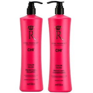 CHI Royal Treatment Color Gloss Protecting Shampoo & Conditioner (32 oz XXL LITER DUO SET KIT) Superior Hair Color Protection - 1 of 4