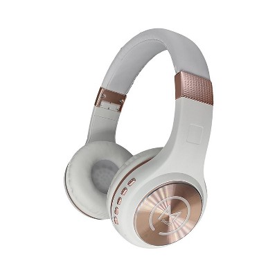 Morpheus 360 Serenity HP5500R Wireless Over-the-Ear Headphones Bluetooth 5.0 Headset with Microphone, White with Rose Gold Accents